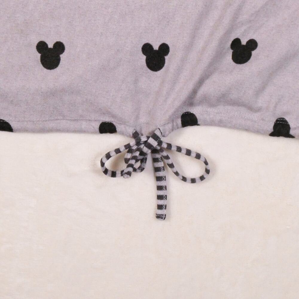 Disney Grey Black Mickey Mouse Pajamas Size L 2 Pc Set Soft Long Sleeve & Pants - Picture 10 of 12